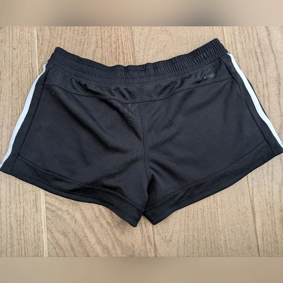 Adidas Black Women’s Athletic Shorts with White Side Stripes. Size Small. - Picture 2 of 4